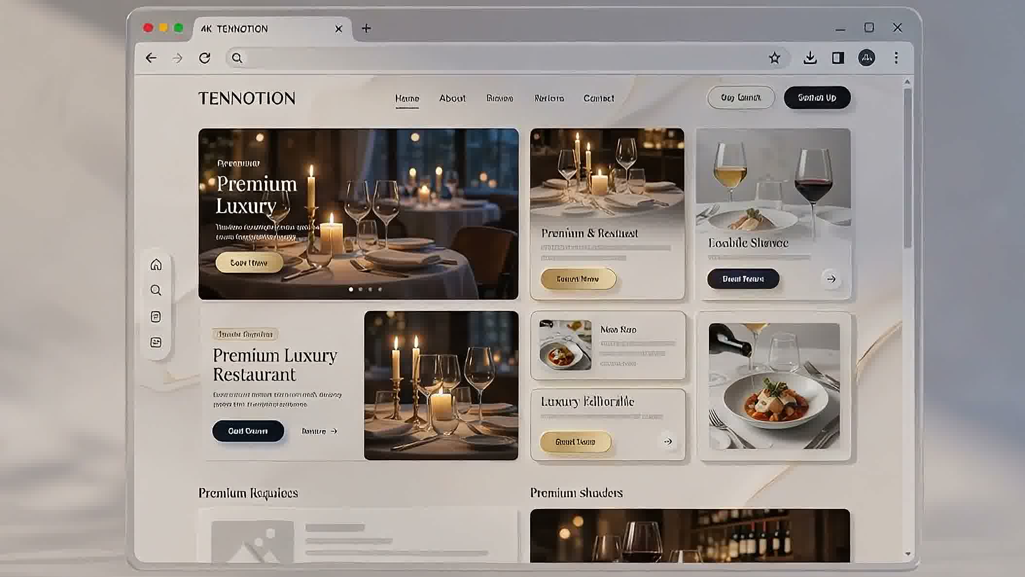 The finished TENNOTION website